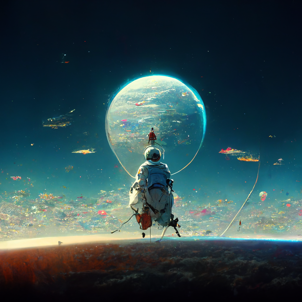 Futuristic reward universe artwork